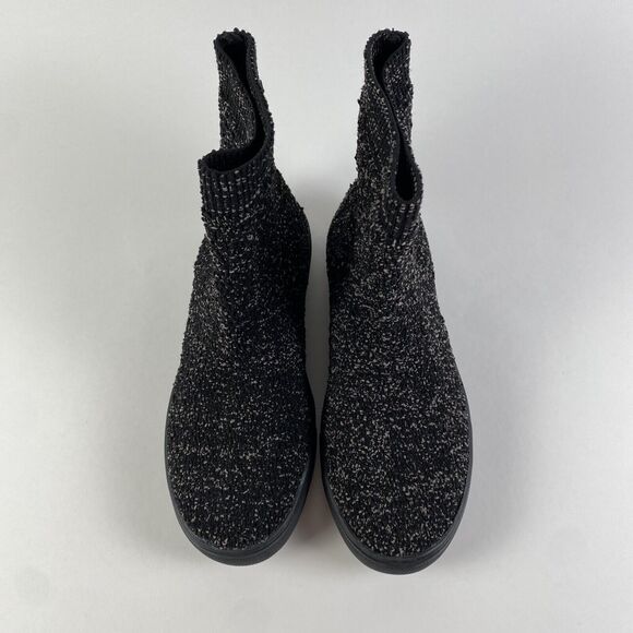 Bernie Mev. New York Chenille Boots Black Sparkle Soles Women Size 6.5 Pre-Owned - Picture 6 of 11